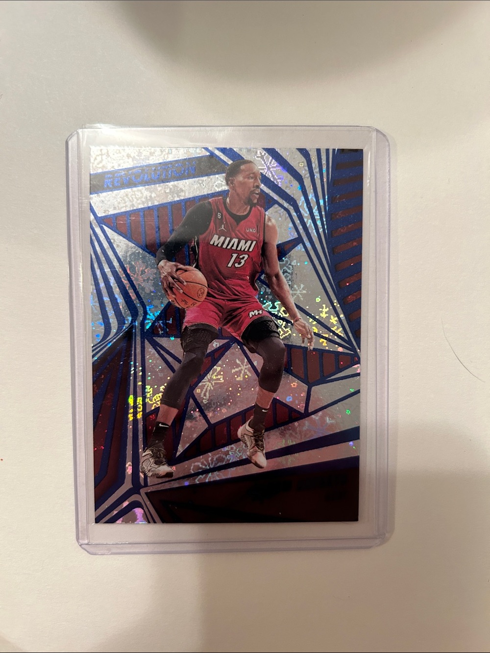 Miami Heat #13 Bam Adebayo nba Trading Card - Red Jersey Holographic